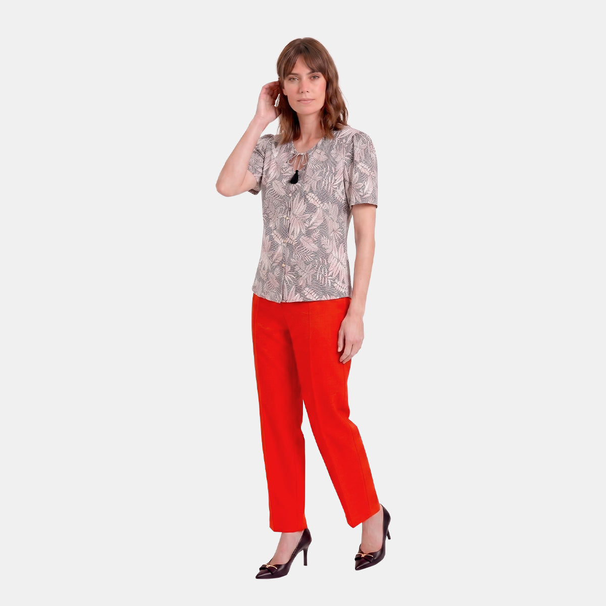 V68202 - Blusa estampado tropical Leonor