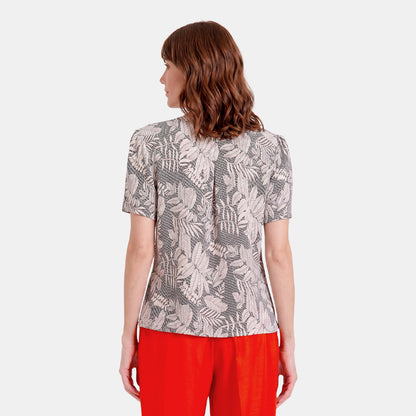 V68202 - Blusa estampado tropical Leonor