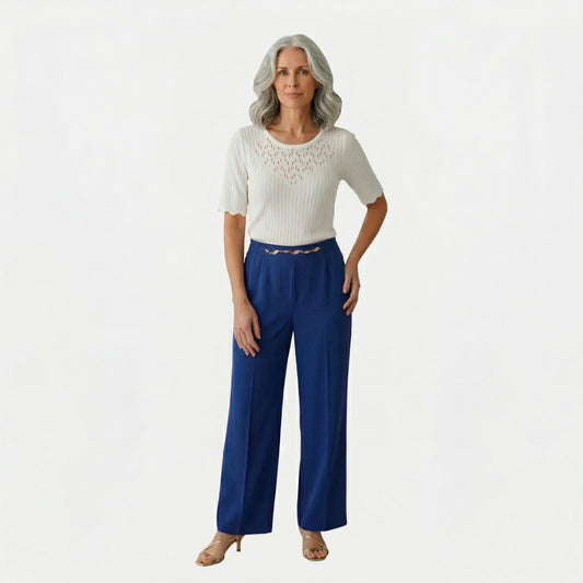 Pantalón recto con cuentas Meredith