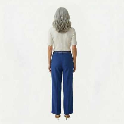 Pantalón recto con cuentas Meredith