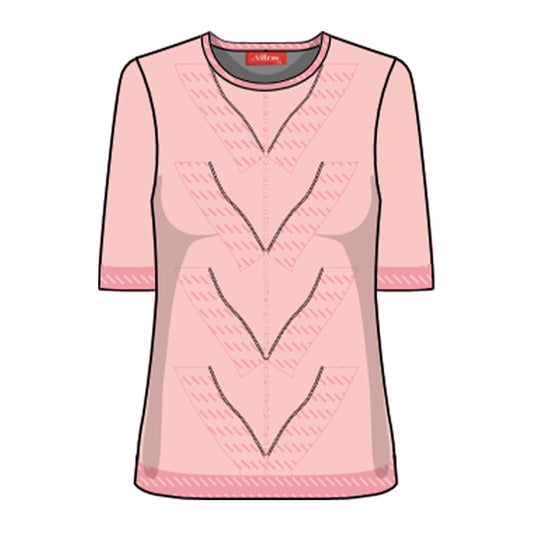 Blusa de punto con escote redondo Letizia