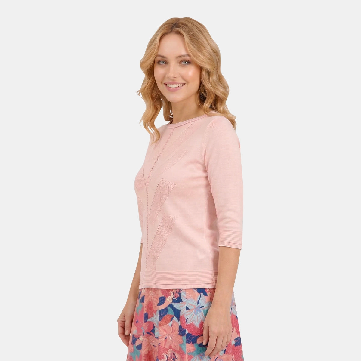 V68301 - Blusa de punto con escote redondo Letizia