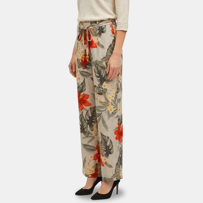 V68342 - Pantalon estampado con pinzas Taniana