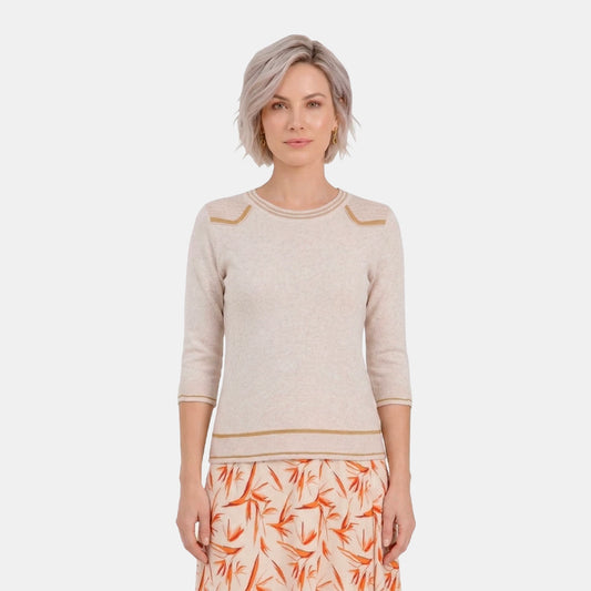V68401 - Blusa tejida con detalle en puntada Keisha