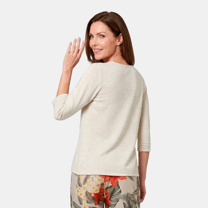 V68701 - Blusa escote V con detalles diagolanes Taniana