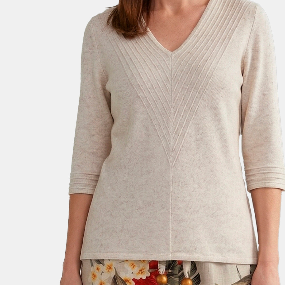 V68701 - Blusa escote V con detalles diagolanes Taniana