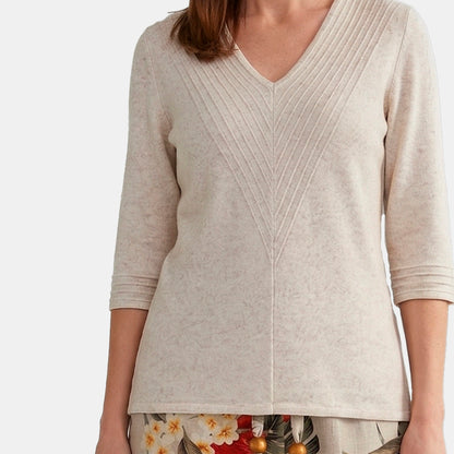 V68701 - Blusa escote V con detalles diagolanes Taniana