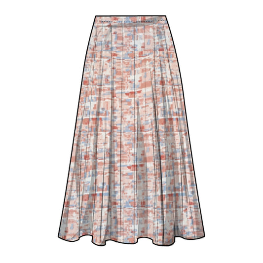 Falda estampada plisada Maeli