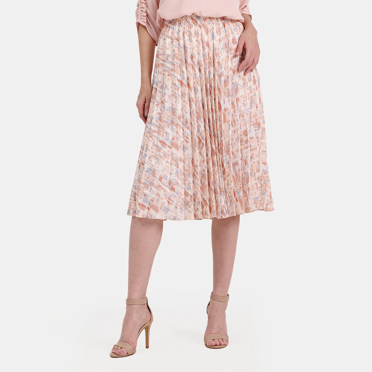 V68722 - Falda estampada plisada Maeli