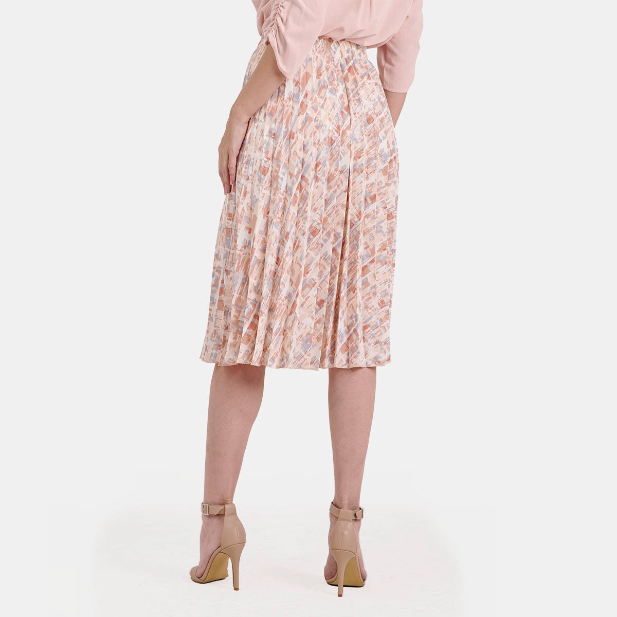 V68722 - Falda estampada plisada Maeli