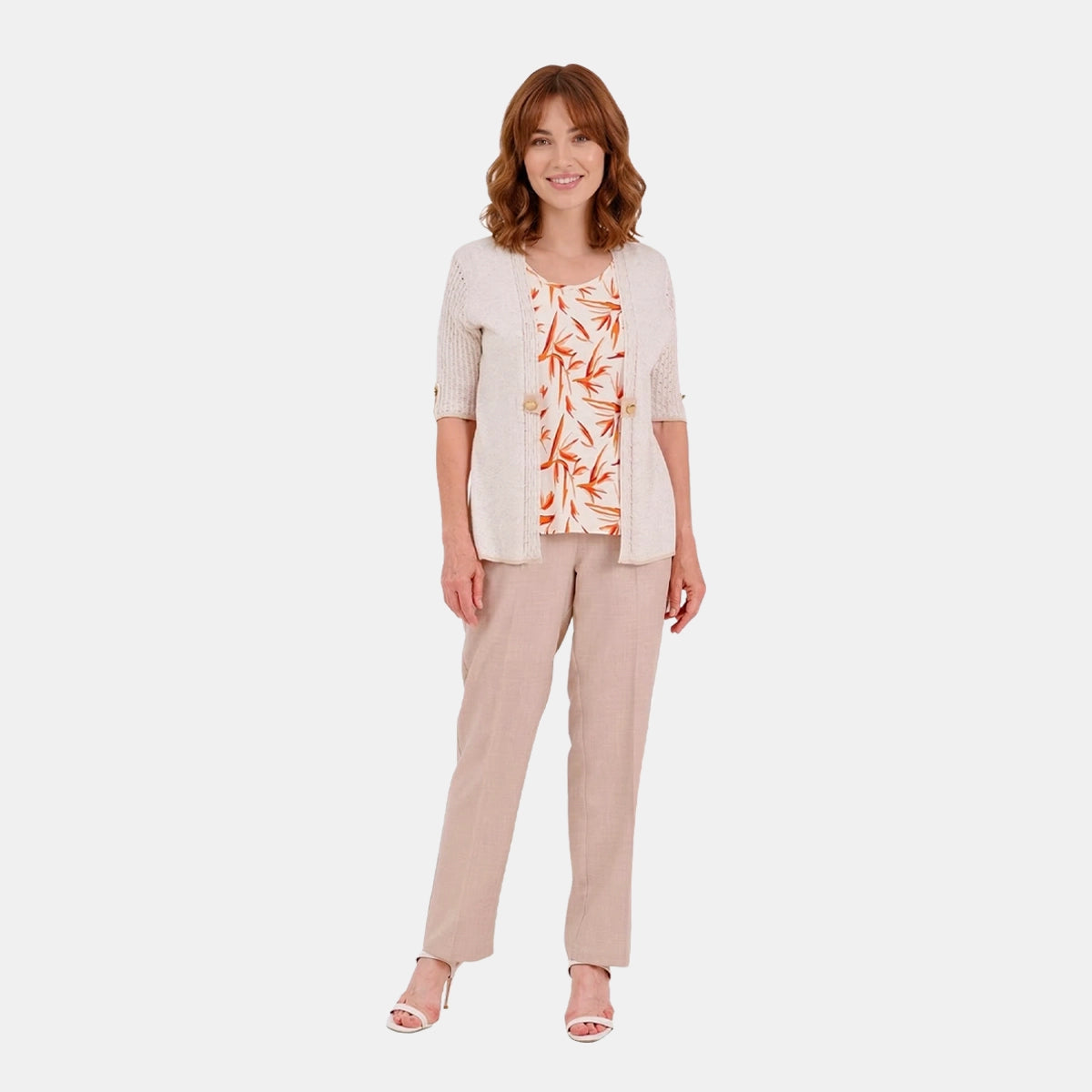 V68791 - Twin Fix boradod con top estampado Keisha