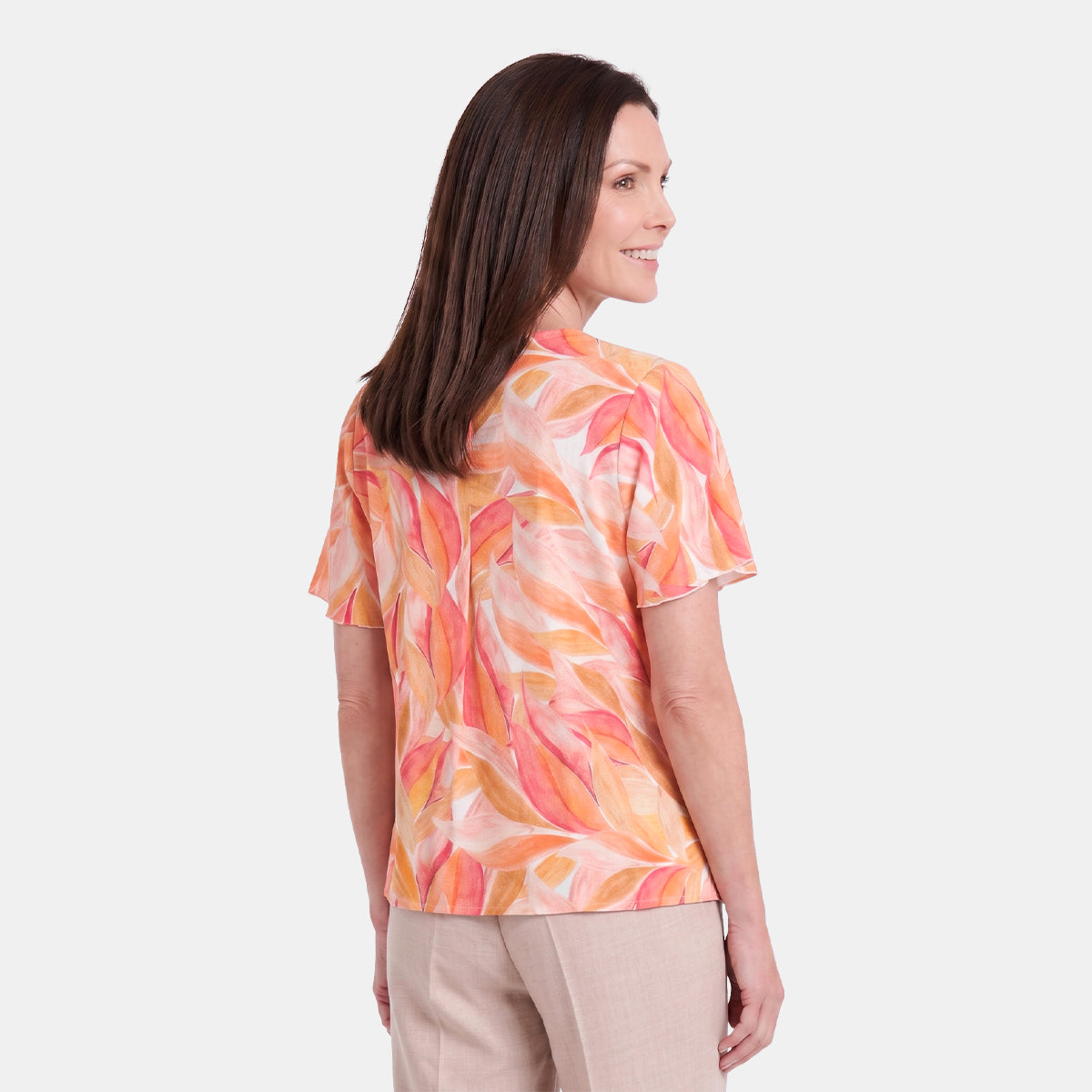 V68802 - Blusa abierta estampada con detalle Helena