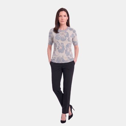 V68901 - Blusa estamada con tenza en costado Complementos
