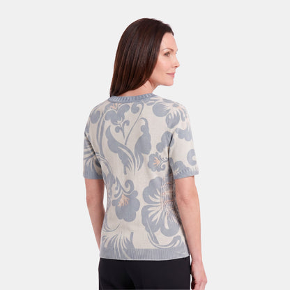 V68901 - Blusa estamada con tenza en costado Complementos