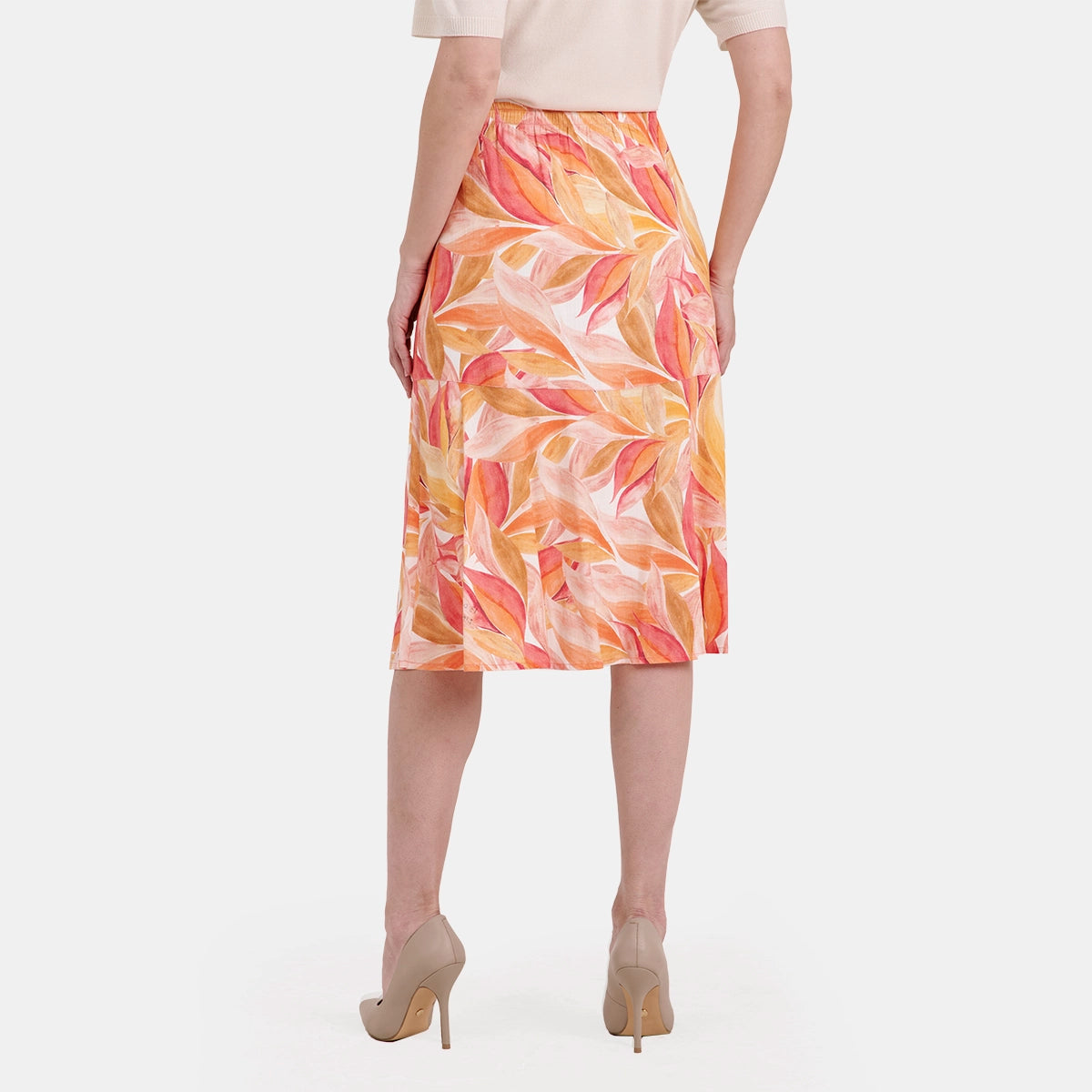 V68922 - Falda estampada con botones Helena