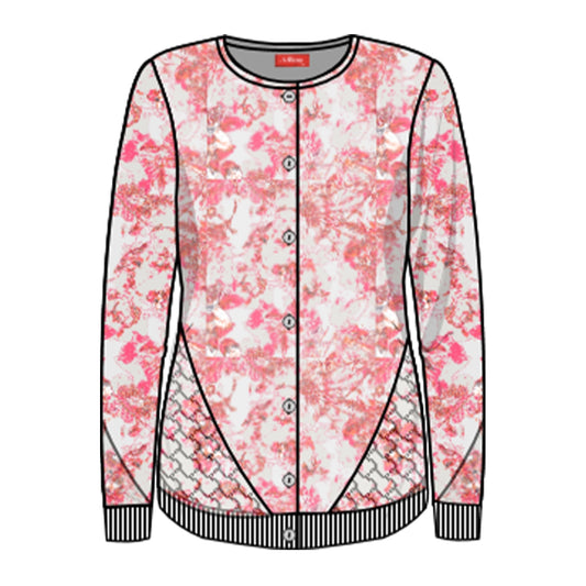 Cárdigan estampado con tenza en costado Complementos