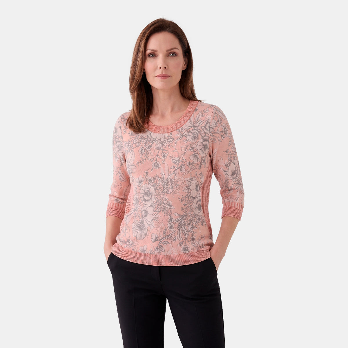 V69001 - Blusa estampada con tenza en costado Complenetos