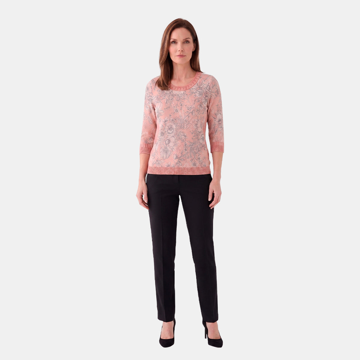 V69001 - Blusa estampada con tenza en costado Complenetos