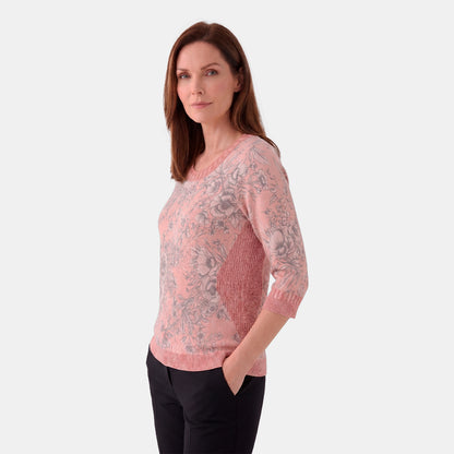 V69001 - Blusa estampada con tenza en costado Complenetos