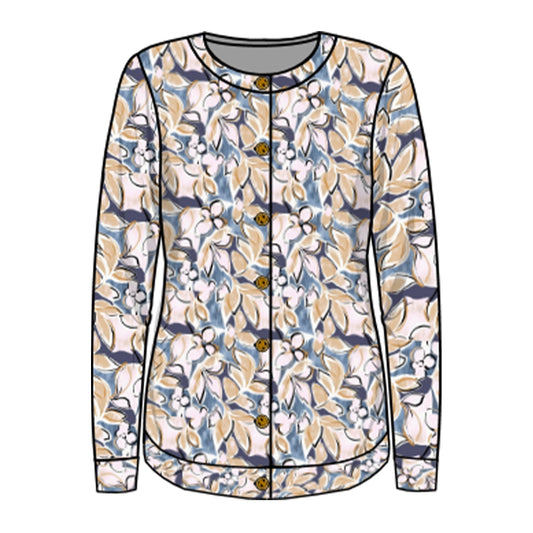 Cárdigan estampado cuello redondo Complementos