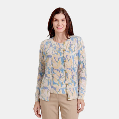 V69081 - Cárdigan estampado cuello redondo Complementos