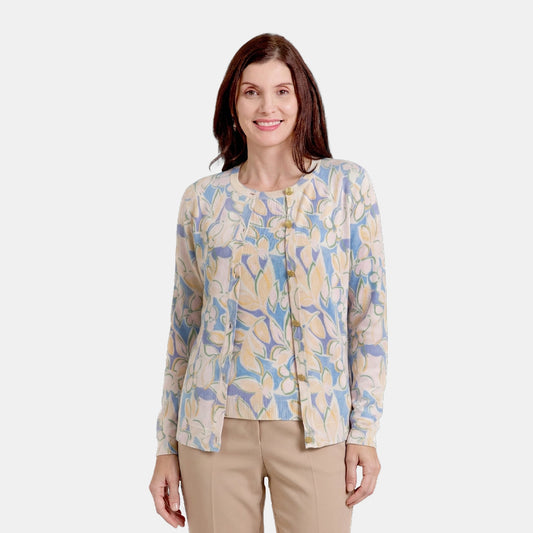 V69081 - Cárdigan estampado cuello redondo Complementos