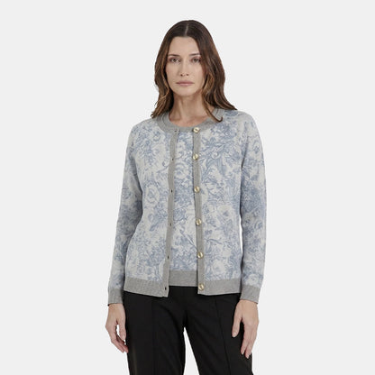 V69181 - Cárdigan estampado cuello redondo Complementos