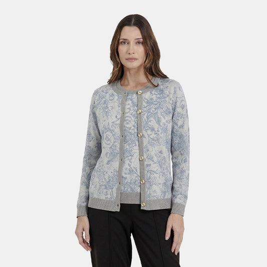 V69181 - Cárdigan estampado cuello redondo Complementos