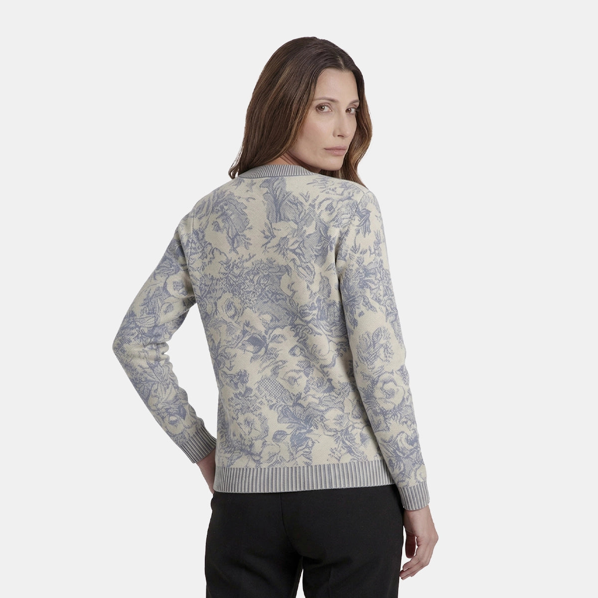 V69181 - Cárdigan estampado cuello redondo Complementos