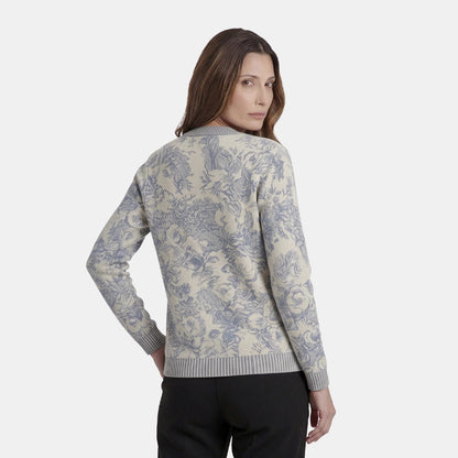 V69181 - Cárdigan estampado cuello redondo Complementos