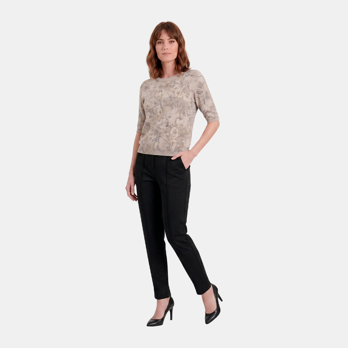Blusa estampada cuello redondo Complemetos