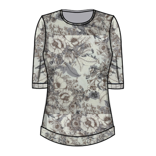 Blusa estampada cuello redondo Complemetos