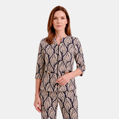 V69252 - Saco estampado con hebila Leah