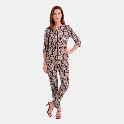 V69252 - Saco estampado con hebila Leah