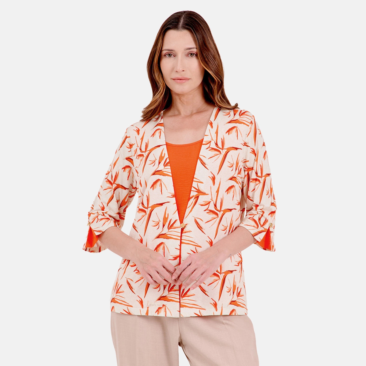 V69292 - Twin fix estampado con botones decorativos Keisha