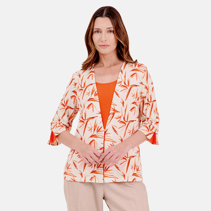 V69292 - Twin fix estampado con botones decorativos Keisha