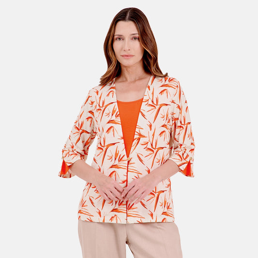 V69292 - Twin fix estampado con botones decorativos Keisha