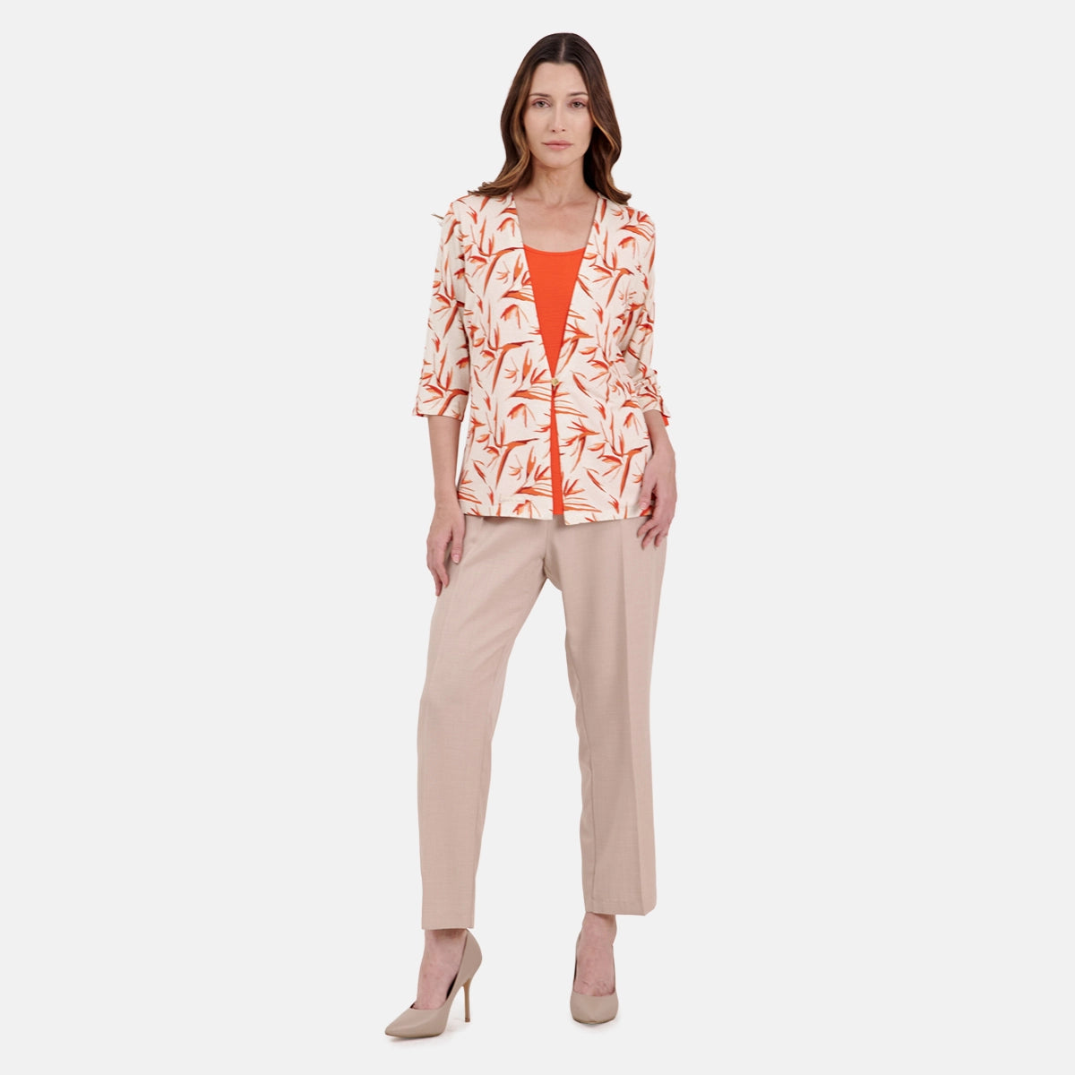 V69292 - Twin fix estampado con botones decorativos Keisha