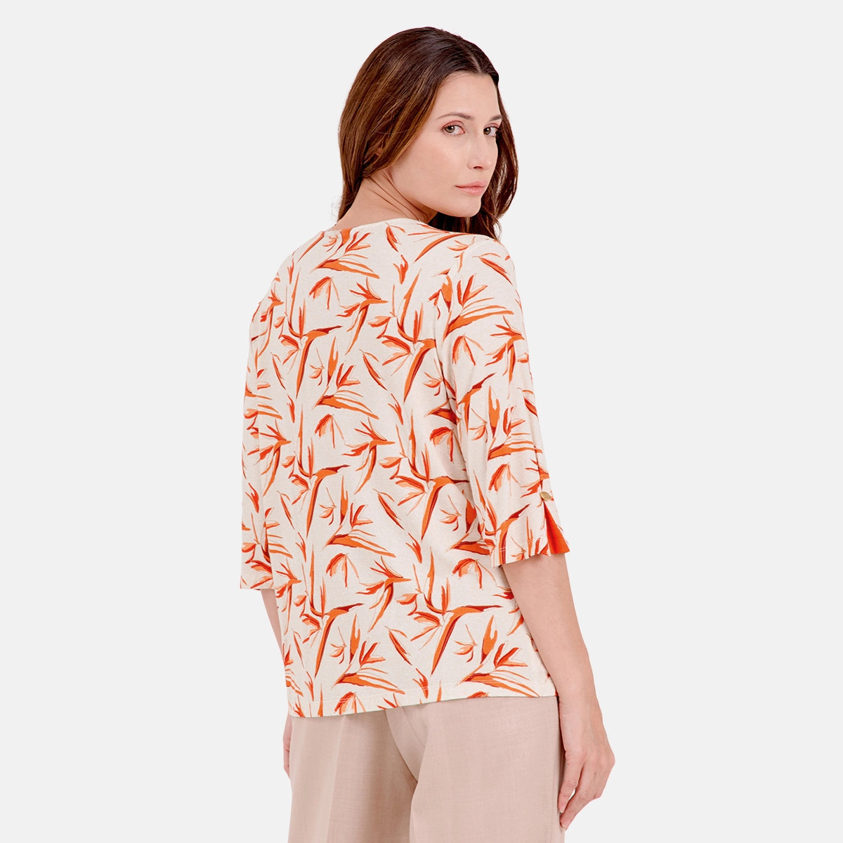 V69292 - Twin fix estampado con botones decorativos Keisha