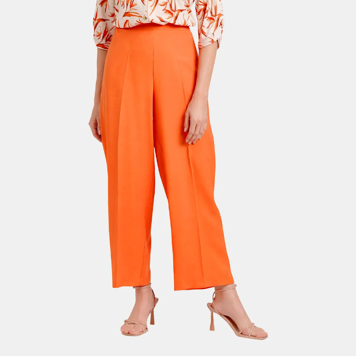 V69342 - Pantalón recto naranja Keisha