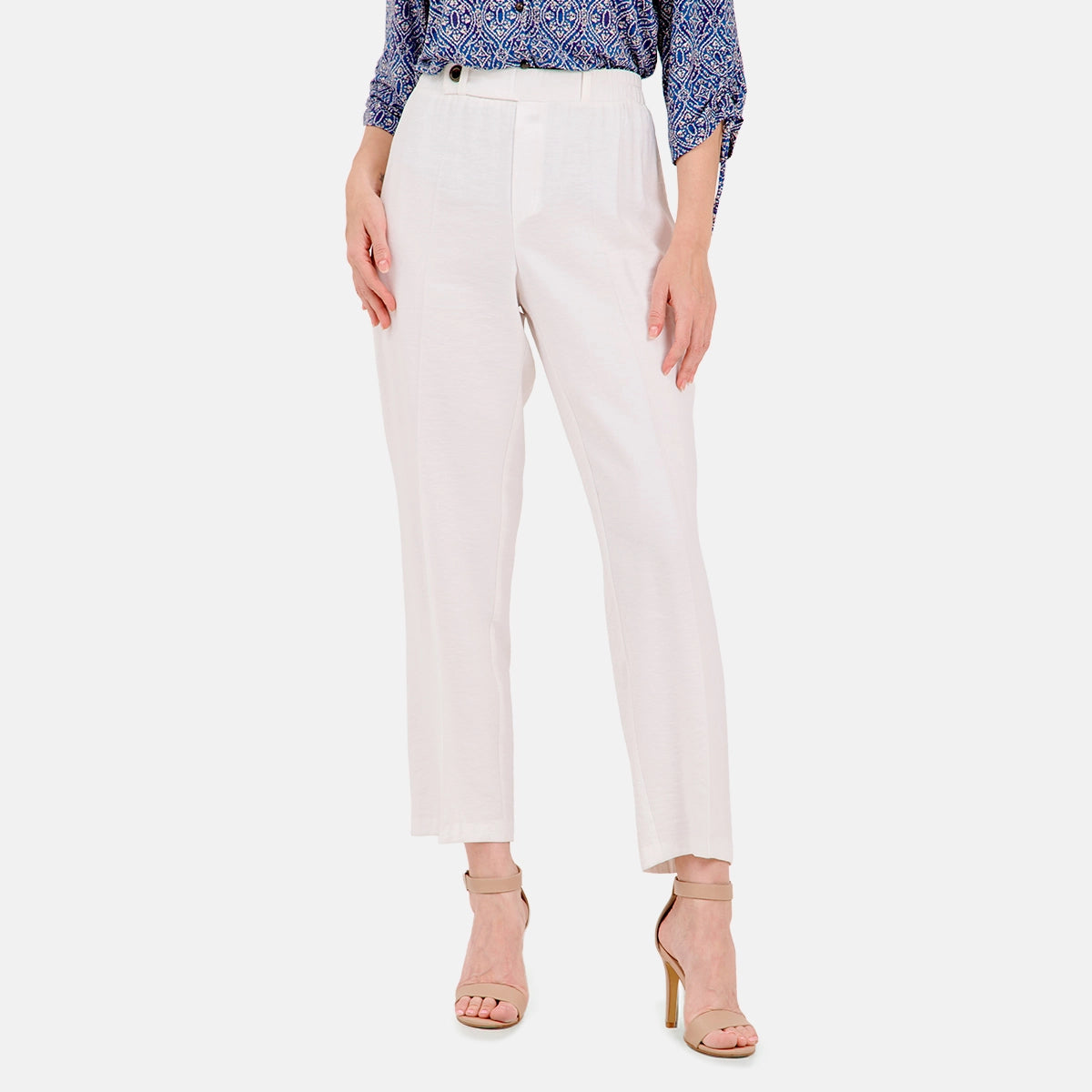 V69442 - Pantalón con boton en pretina Reina