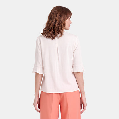 V69502 - Blusa abierta con bordado Helena