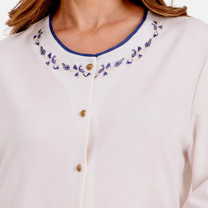 V69602 - Blusa con bordado Reina