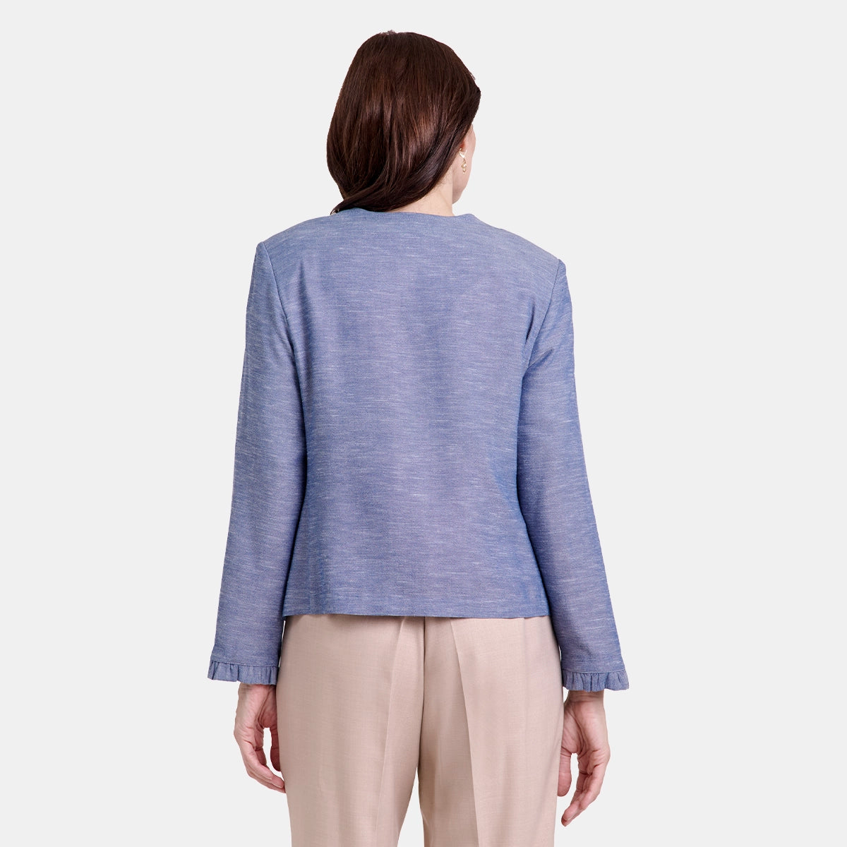 V69652 - Saco escote redondo con cierre Maeli