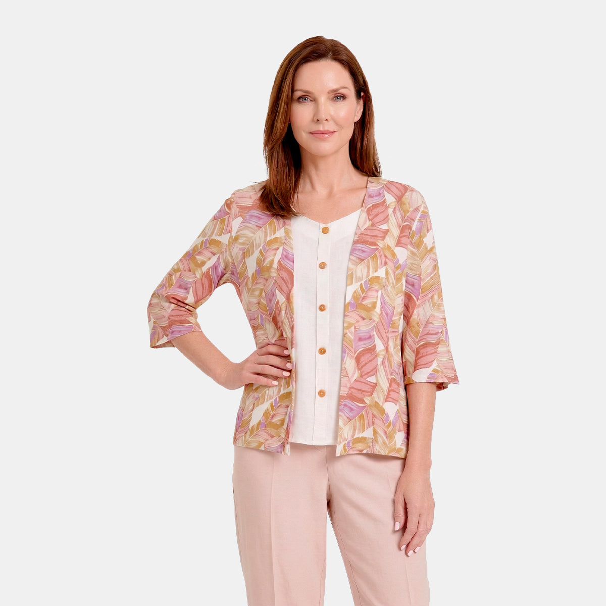 V69792 - Twin Fix estampado con manga Kimono Antonieta