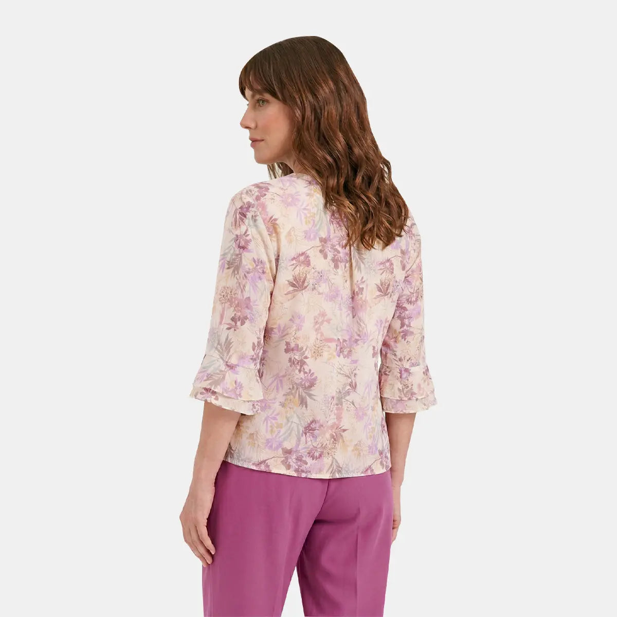 V69802 - Blusa abierta con estampado floral Candace