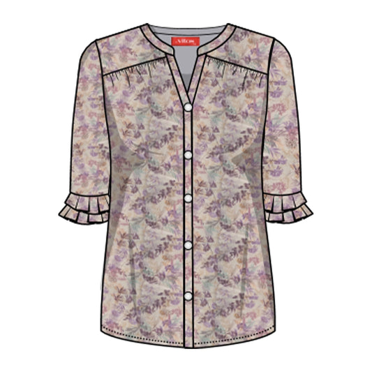 Blusa abierta con estampado floral Candace