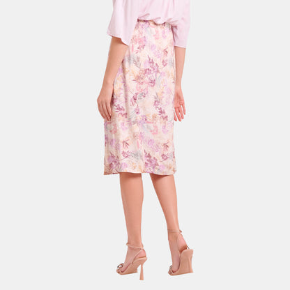 V69922 - Falda linea A con estampado floral Candace