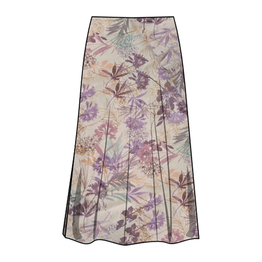 Falda linea A con estampado floral Candace