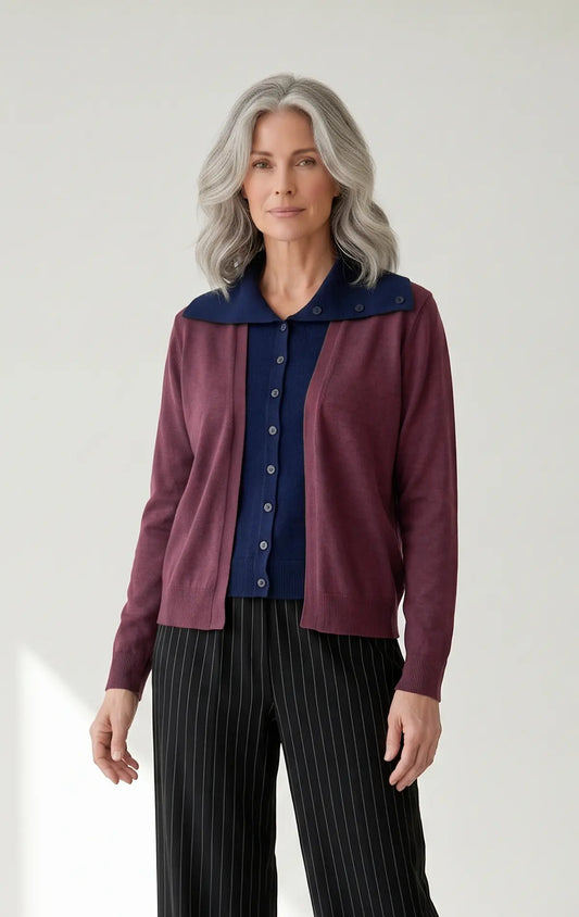 VI76501 - Blusa botones mga larga Liam
